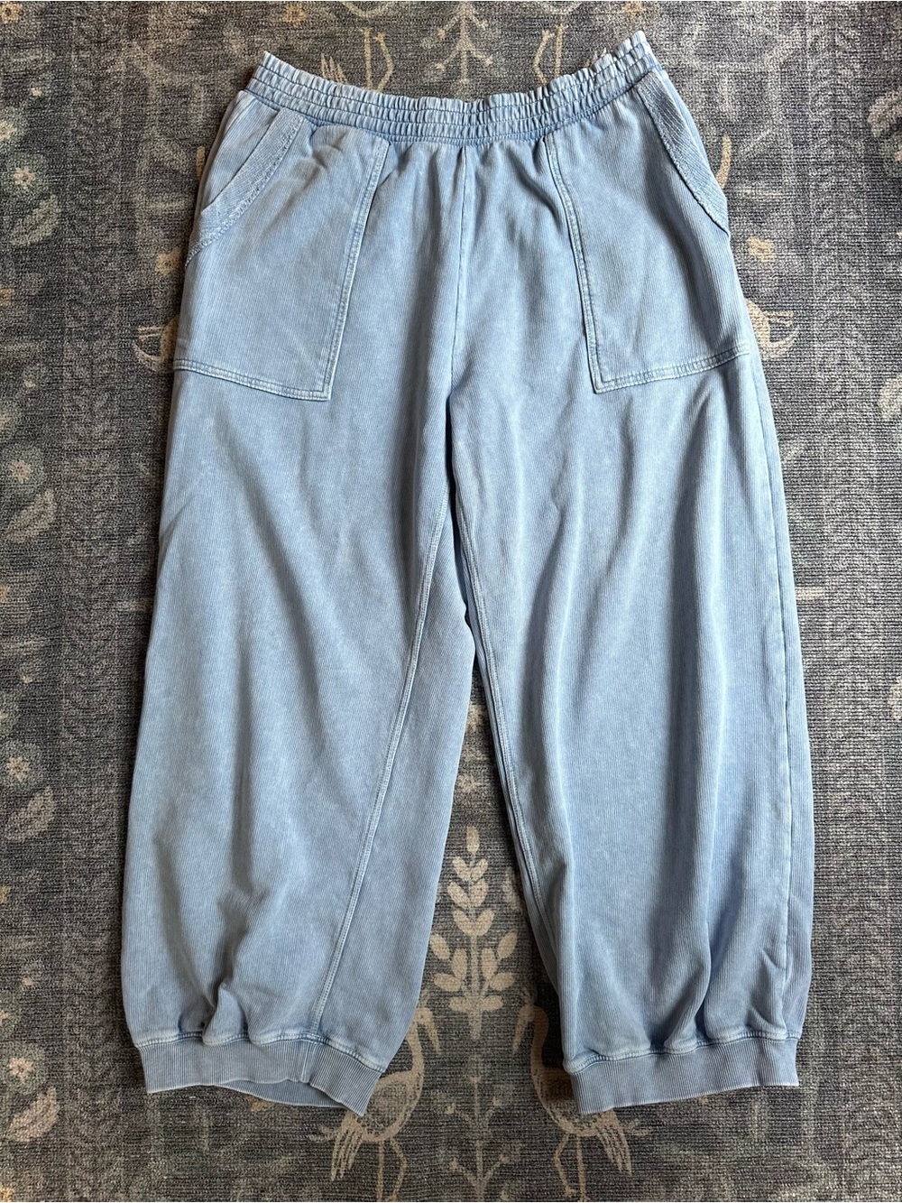 Aerie Light Blue Cotton Jogger Pants L